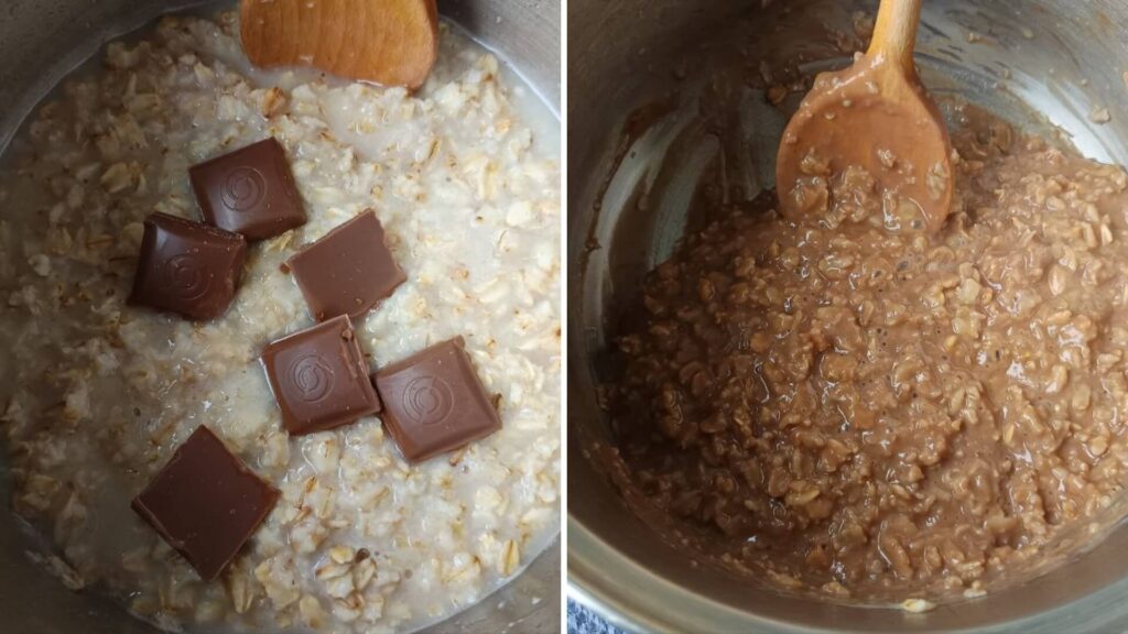ajout-du-chocolat-porridge-rapide-chocolat
