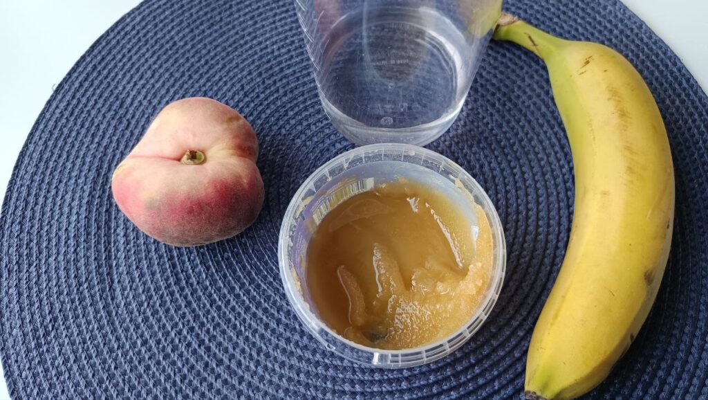 ingredients-smoothie-peche-banane-sans-lait