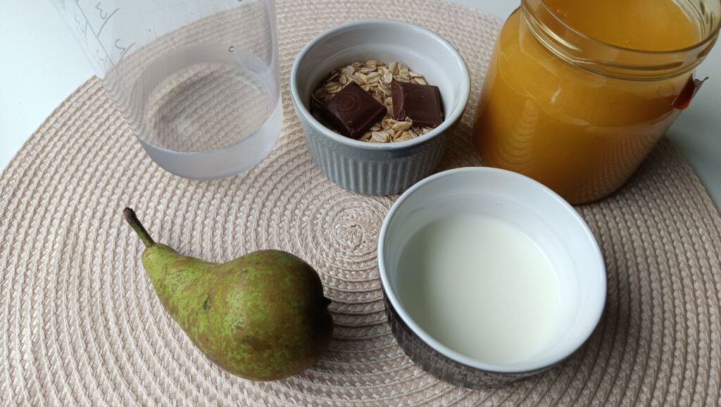 ingredients-overnight-porridge-poire-chocolat