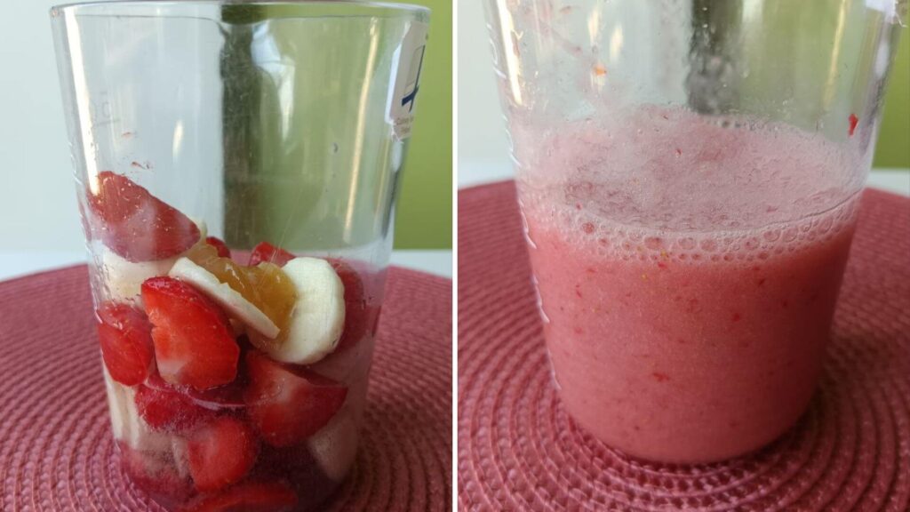 mixage-smoothie-fraise-banane-sans-lait