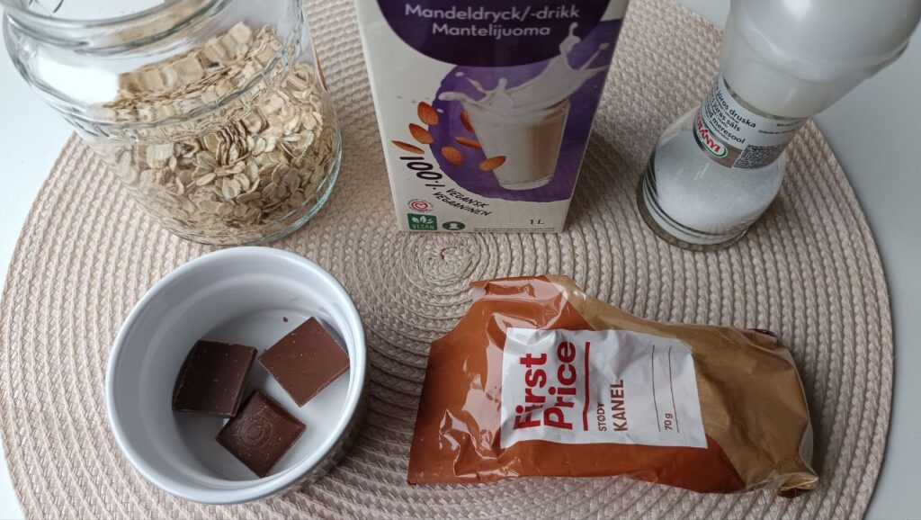 ingredients-porridge-chocolat-cannelle