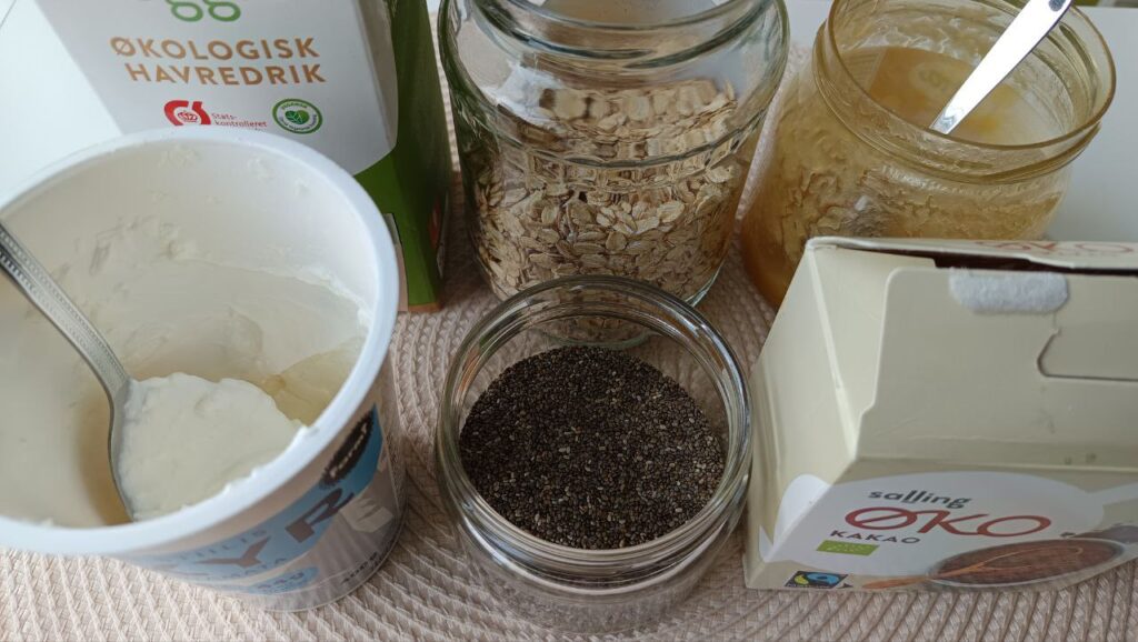 ingredient smoothie proteine chocolat