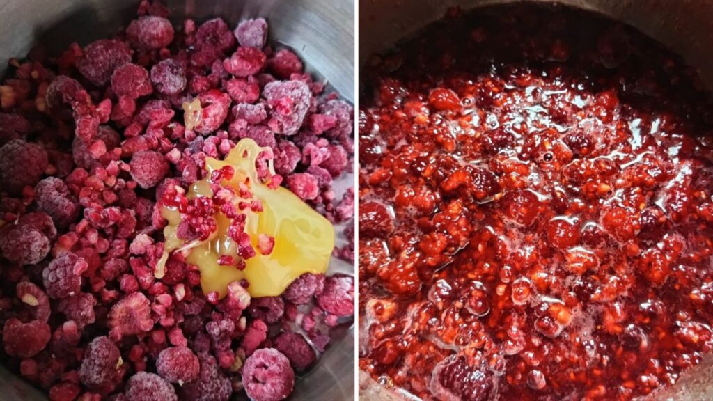 cuisson compote framboise surgele
