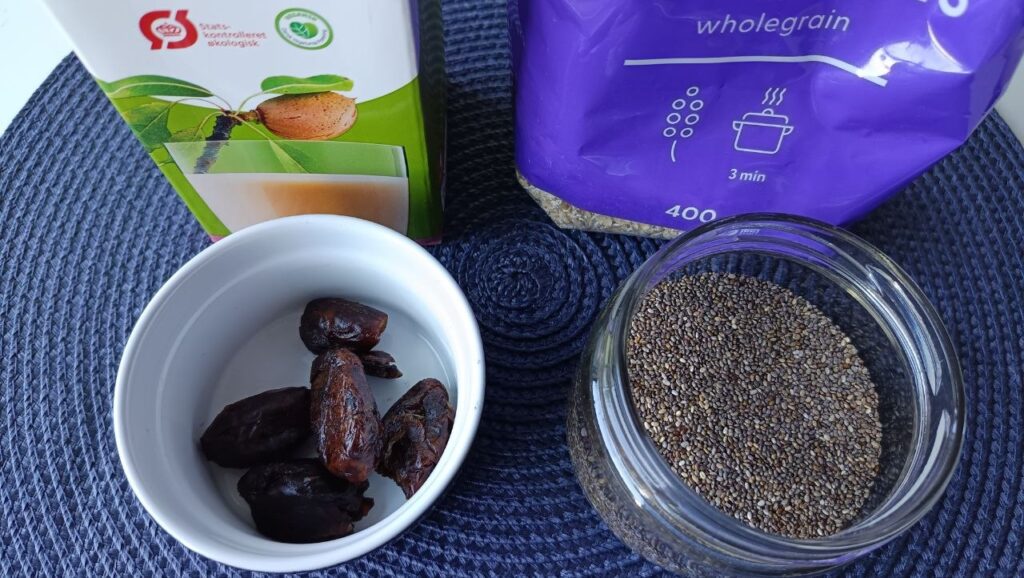 ingredients-smoothie-lait-amande-flocon-avoine