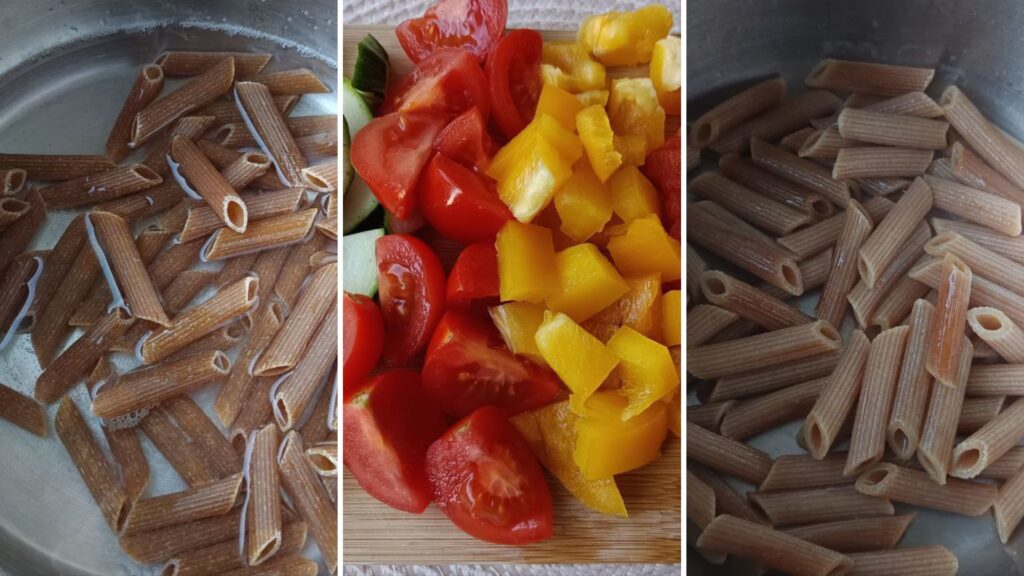 preparation-des-ingredients-salade-pates-pesto-legumes