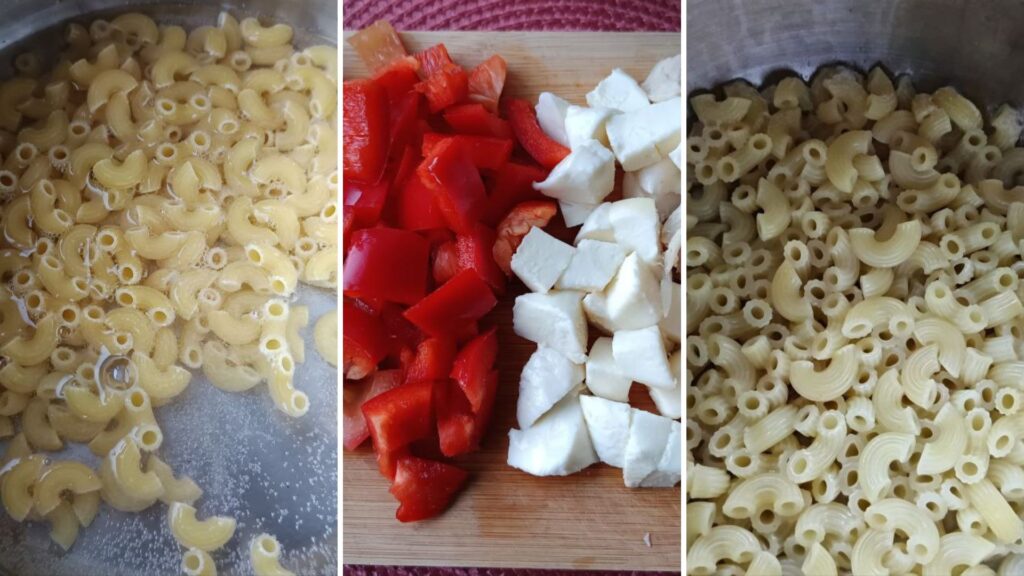 preparation-des-ingredients-salade-pate-pesto-poulet