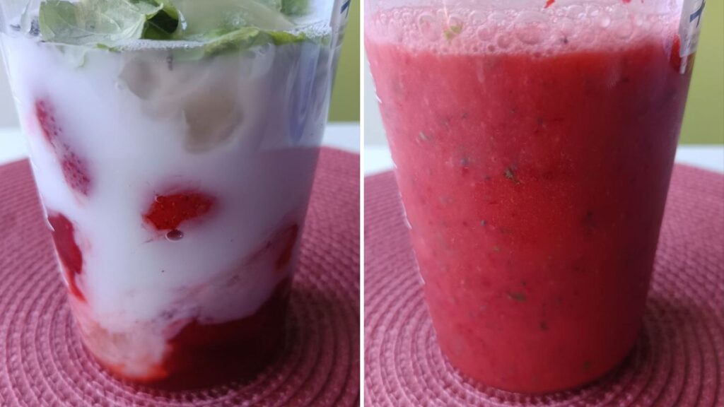 mixage-smoothie-fraise-menthe