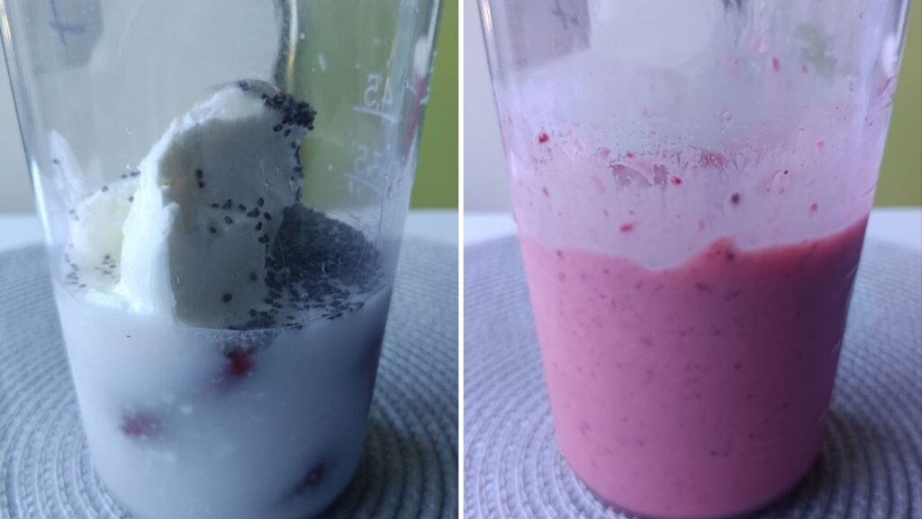 mixage-smoothie-fraise-yaourt