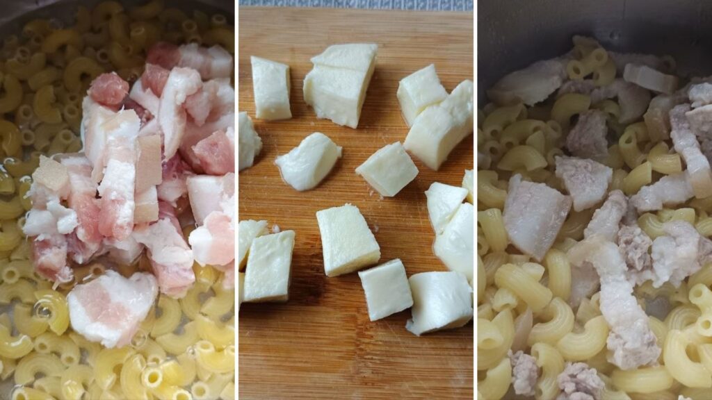 preparation-de-la-salade-mozza-lardon-pate
